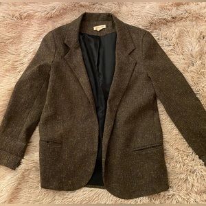 Urban Outfitters Silence and Noise Brown Tweed Open Blazer S